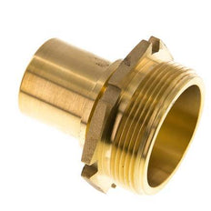 G 2'' Male x 38mm Brass Hose barb with Safety Collar DIN 2817