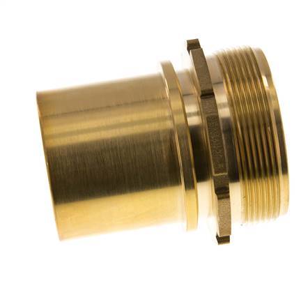 G 2 1/2'' Male x 63mm Brass Hose barb with Safety Collar DIN 2817