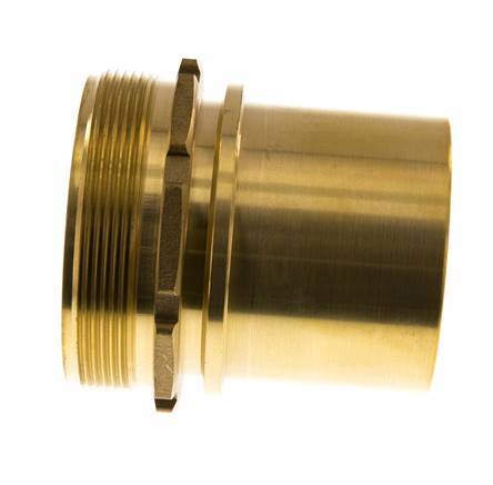 G 3'' Male x 75mm Brass Hose barb with Safety Collar DIN 2817