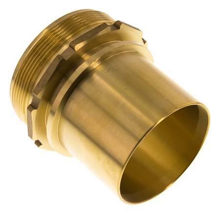 G 3'' Male x 75mm Brass Hose barb with Safety Collar DIN 2817