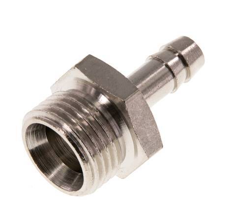 G 1/2'' Male x 8mm Nickel plated Brass Hose barb 16 Bar [2 Pieces]