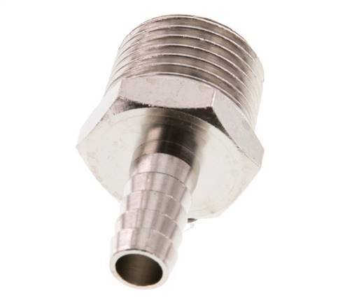 R 1/2'' Male x 9mm Nickel plated Brass Hose barb 16 Bar [2 Pieces]