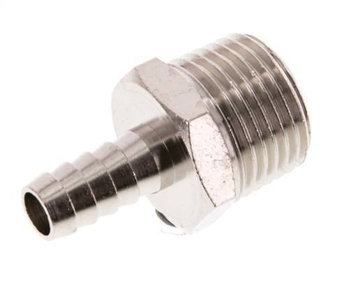 R 1/2'' Male x 9mm Nickel plated Brass Hose barb 16 Bar [2 Pieces]