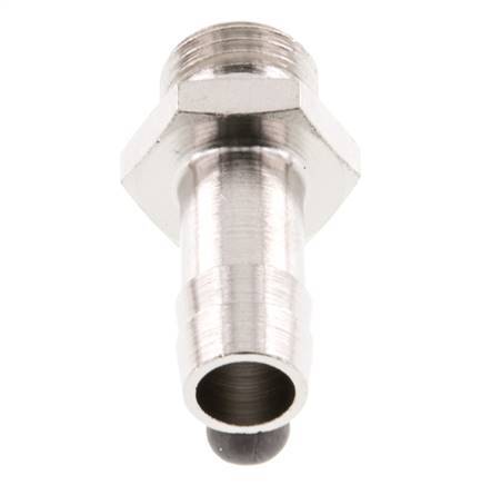 G 1/4'' Male x 10mm Nickel plated Brass Hose barb 16 Bar [2 Pieces]