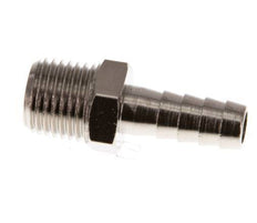 R 1/4'' Male x 8mm Nickel plated Brass Hose barb 16 Bar [5 Pieces]