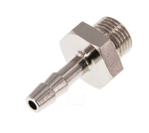 G 1/8'' Male x 4mm Nickel plated Brass Hose barb 16 Bar [5 Pieces]