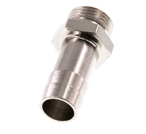 G 3/8'' Male x 13mm Nickel plated Brass Hose barb 16 Bar [2 Pieces]