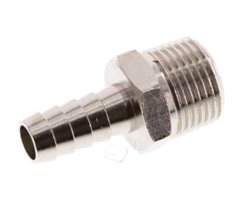 R 3/8'' Male x 9mm Nickel plated Brass Hose barb 16 Bar [5 Pieces]