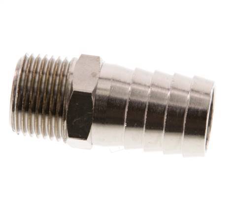 R 3/8'' Male x 16mm Nickel plated Brass Hose barb 16 Bar [2 Pieces]