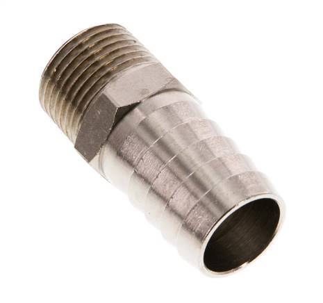 R 3/8'' Male x 16mm Nickel plated Brass Hose barb 16 Bar [2 Pieces]