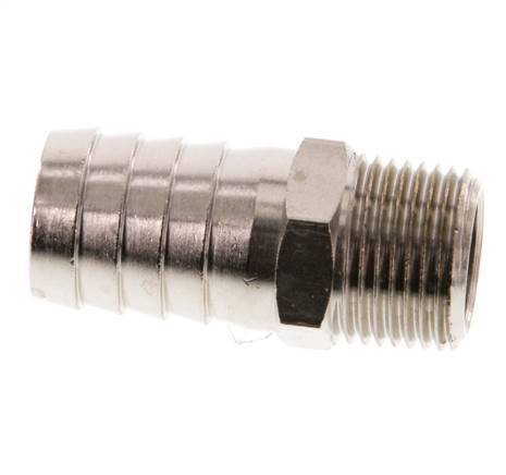 R 3/8'' Male x 16mm Nickel plated Brass Hose barb 16 Bar [2 Pieces]