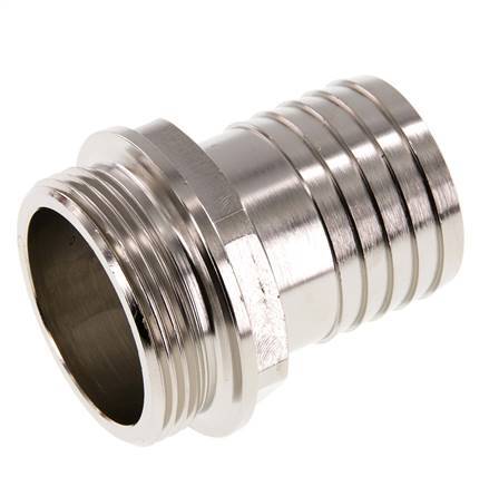 G 1 1/2'' Male x 38mm Nickel plated Brass Hose barb 16 Bar