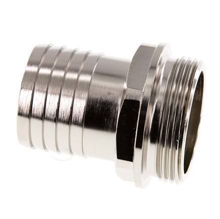 G 1 1/2'' Male x 38mm Nickel plated Brass Hose barb 16 Bar