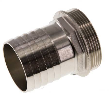 G 2'' Male x 50mm Nickel plated Brass Hose barb 16 Bar