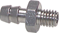M3 Male x 2mm Nickel plated Brass Hose barb 16 Bar [2 Pieces]
