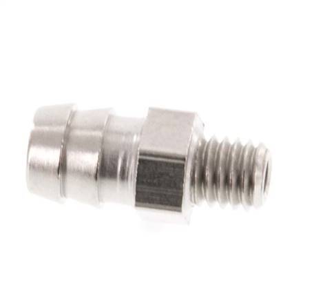 M5 Male x 6mm Nickel plated Brass Hose barb 16 Bar [5 Pieces]
