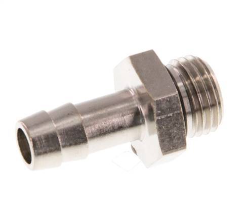 G 1/4'' Male x 8mm Nickel plated Brass Hose barb with NBR Seal 30 Bar [5 Pieces]