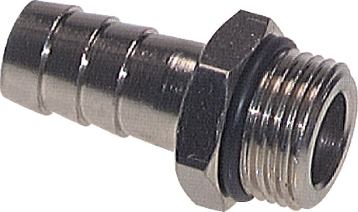 G 3/8'' Male x 16mm Nickel plated Brass Hose barb with NBR Seal 30 Bar [2 Pieces]