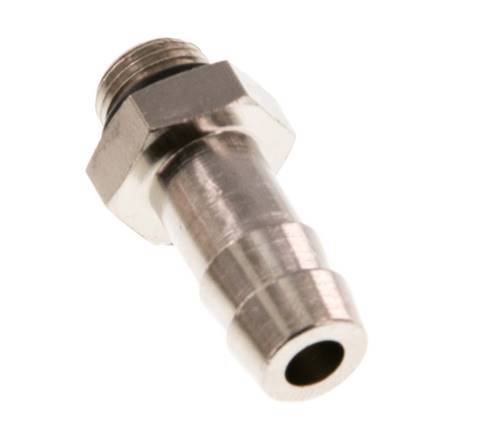 G 1/8'' Male x 9mm Nickel plated Brass Hose barb with NBR Seal 30 Bar [5 Pieces]