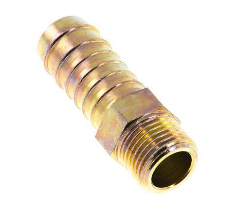 G 1/2'' Male x 19mm Zinc plated Steel Hose barb 25 Bar