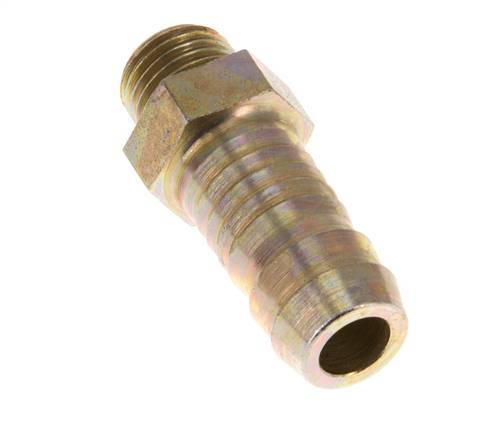 G 1/4'' Male x 13mm Zinc plated Steel Hose barb 25 Bar [2 Pieces]