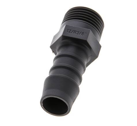 R 3/8'' Male x 12mm PA 6 Hose barb 10 Bar [10 Pieces]