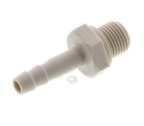 G 1/8'' Male x 4mm Polypropylene (PP) Hose barb 10 Bar