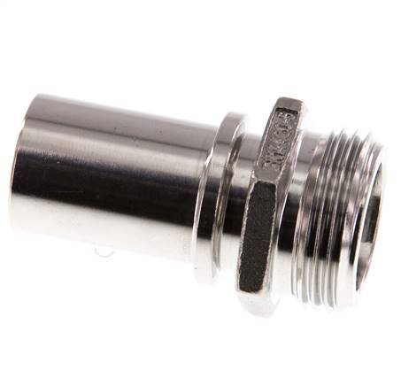 G 1'' Male x 25mm Stainless steel Hose barb with Safety Collar DIN 2817