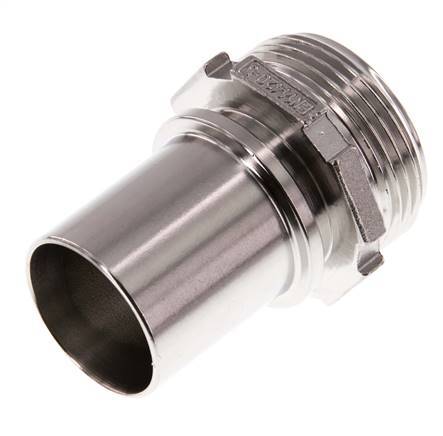 G 1 1/4'' Male x 32mm Stainless steel Hose barb with Safety Collar DIN 2817