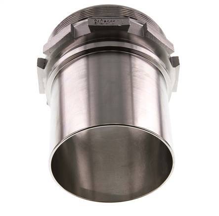 G 4'' Male x 100mm Stainless steel Hose barb with Safety Collar DIN 2817