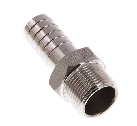 R 3/4'' Male x 19mm Stainless steel Hose barb 16 Bar