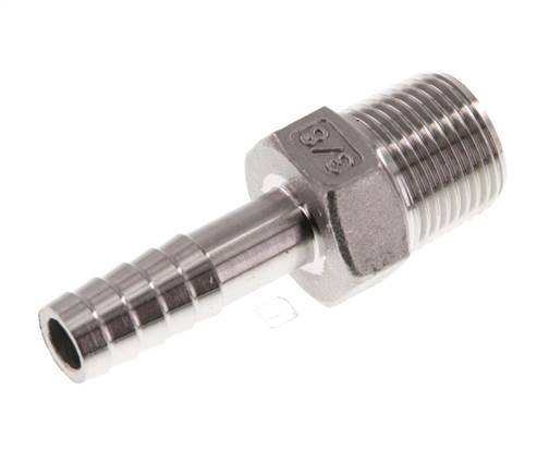 R 3/8'' Male x 9mm Stainless steel Hose barb 16 Bar