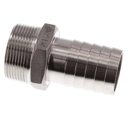 R 1 1/2'' Male x 38mm Stainless steel Hose barb 16 Bar