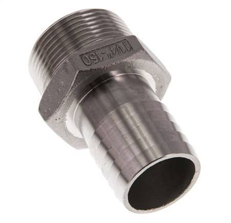 R 1 1/4'' Male x 32mm Stainless steel Hose barb 16 Bar