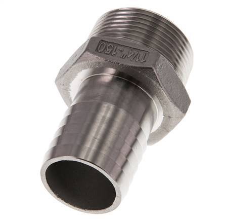 R 1 1/4'' Male x 32mm Stainless steel Hose barb 16 Bar