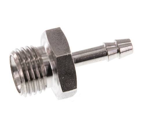 G 1/4'' Male x 4mm Stainless steel Hose barb 40 Bar