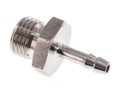 G 1/4'' Male x 4mm Stainless steel Hose barb 40 Bar