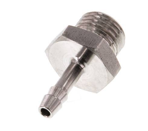 G 1/4'' Male x 4mm Stainless steel Hose barb 40 Bar