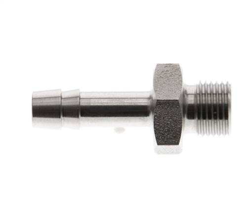 G 1/8'' Male x 6mm Stainless steel Hose barb 40 Bar