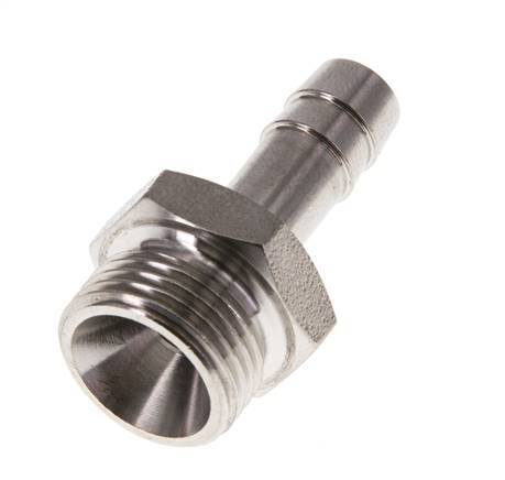 G 3/8'' Male x 8mm Stainless steel Hose barb 40 Bar