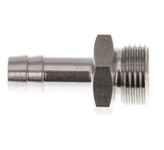 G 3/8'' Male x 9mm Stainless steel Hose barb 40 Bar
