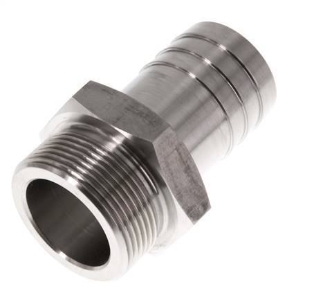 G 1 1/2'' Male x 38mm Stainless steel Hose barb 40 Bar