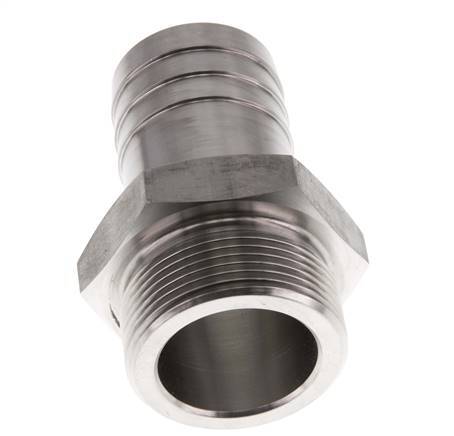 G 1 1/2'' Male x 38mm Stainless steel Hose barb 40 Bar