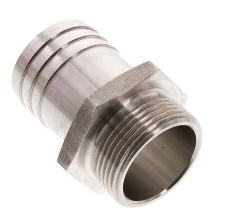 G 1 1/4'' Male x 38mm Stainless steel Hose barb 40 Bar