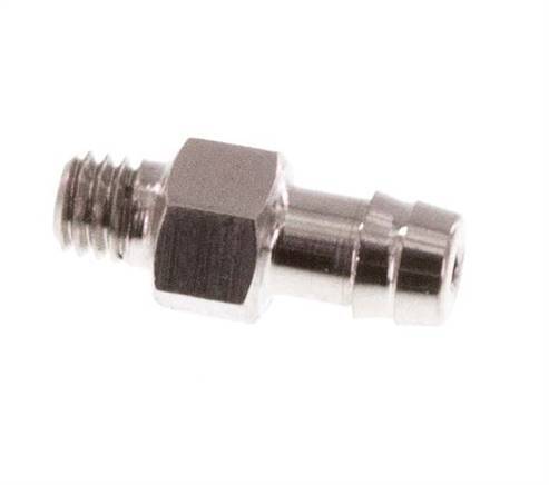 M3 Male x 3mm Stainless steel Hose barb 40 Bar