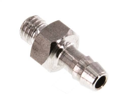 5pcs Metric Male Thread Hose Barb Connector M4 M5 M6 M8 3/4/5/6/8/10mm OD Hose Barb Brass Pipe Fitting Coupler Connectors Splicer( M4x0.7 To 4mm