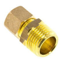 R 1/2'' Male x 10mm Brass Straight Compression Fitting 95 Bar DIN EN 1254-2