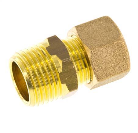 R 1/2'' Male x 12mm Brass Straight Compression Fitting 75 Bar DIN EN 1 ...