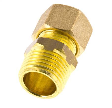 R 1/2'' Male x 12mm Brass Straight Compression Fitting 75 Bar DIN EN 1 ...