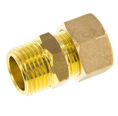 R 1/2'' Male x 15mm Brass Straight Compression Fitting 82 Bar DIN EN 1254-2